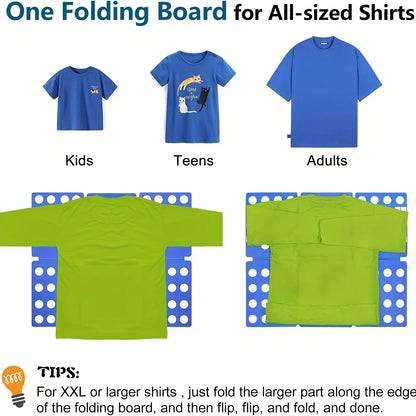 Plastic Folding Clothes Board Easy and Fast Kids Laundry Folder Folding Shirt Board Home Storage Tools for Quick Folding Clot