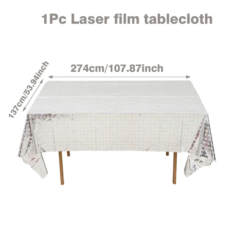 Disposable Christmas Tablecloth Merry Christmas Decors for Home 2024 Table Cover Xmas Ornament Navidad Natal New Year Gift 20