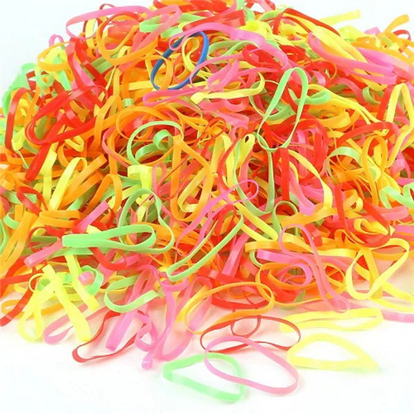 2018 New Random Mixed Child Baby Hair Holders Rubber Bands Elastics Girl's Tie Gum Hair Accessories about 500PCS - 2