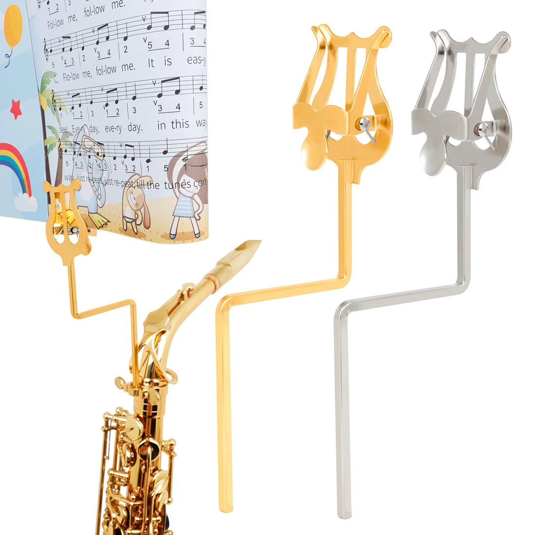 Music Stand Clarinet /Trumpet /Flute /Alto Saxophone Portable Marching Sheet Music Stands Musical Instruments Accessories