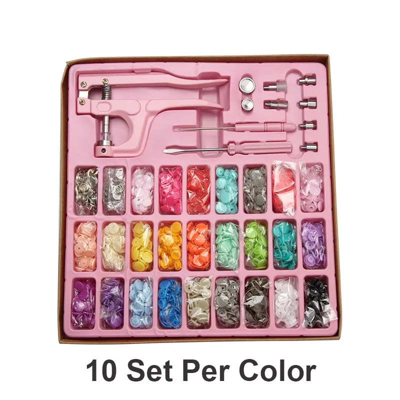T5 Resin Snap Buttons Set Snaps U Shape Fastener Snap Pliers Buttons Kit Snaps Cloth Buttons DIY Sewing Machine Crafting Tool