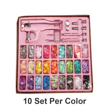 T5 Resin Snap Buttons Set Snaps U Shape Fastener Snap Pliers Buttons Kit Snaps Cloth Buttons DIY Sewing Machine Crafting Tool