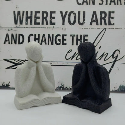 An Abstract Figure Ornament, A 3D-printed Thinking Figure Statue, A Desktop Decoration for Readers, and A Graduation Season G