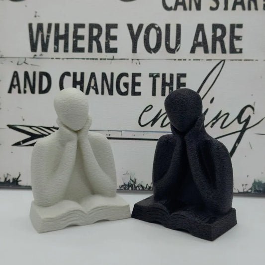 An Abstract Figure Ornament, A 3D-printed Thinking Figure Statue, A Desktop Decoration for Readers, and A Graduation Season G