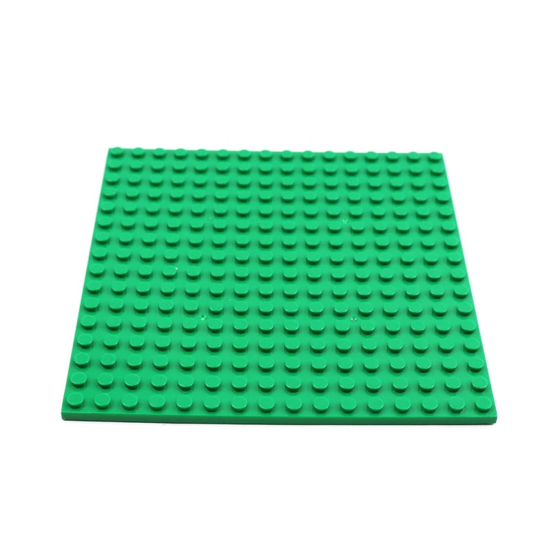 1 Piece 16x16 Double-sided Base Plates MOC Building Blocks Educational Baseplate Compatible with Lego - Item A Green