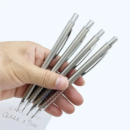 0.5 0.7 0.9mm Metal Mechanical Pencil with Eraser Set HB Lead Art Sketch Drawing Supplies Automatic Pencil Writing Stationery