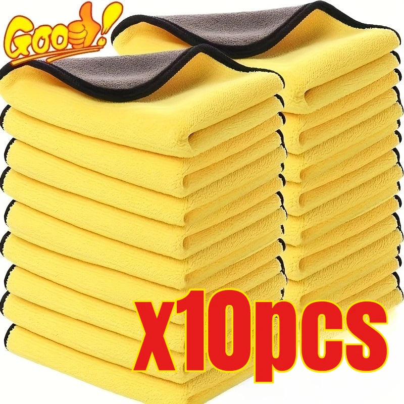 3/5/10Pcs Car Wash Microfiber Towel 30*30CMCar Cleaning Drying Cloth Care Cloth Car Wash Towel Kitchen Towel