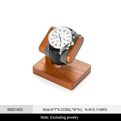 WoodTen Solid Wood Watches Display Stands Base Watch Necklace Bracelet Organizer Rack Bangle Scrunchie Headband Showcase Stan