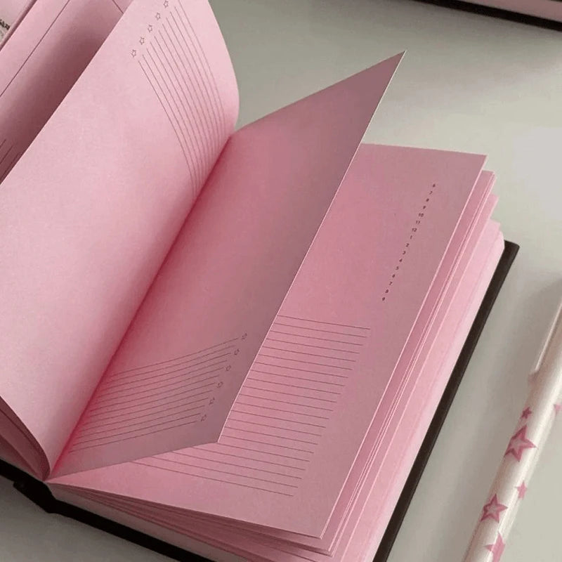 A6 Planner Kawaii Journal - Strawberry Chocolate Pink, Perfect Travel Diary Gift For Girls
