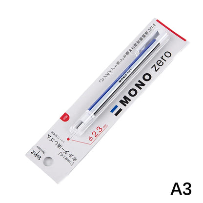 Tombow MONO Zero Mechanical Eraser Refillable Pen Shape Sketching Painting High Gloss Rubber Press Type School Stationery - A