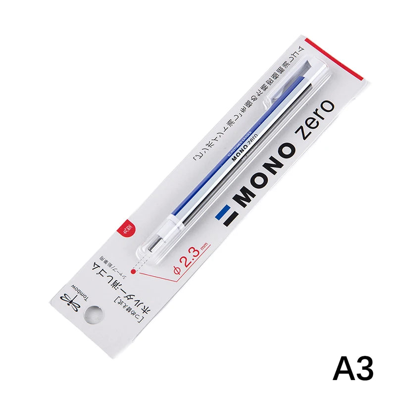 Tombow MONO Zero Mechanical Eraser Refillable Pen Shape Sketching Painting High Gloss Rubber Press Type School Stationery