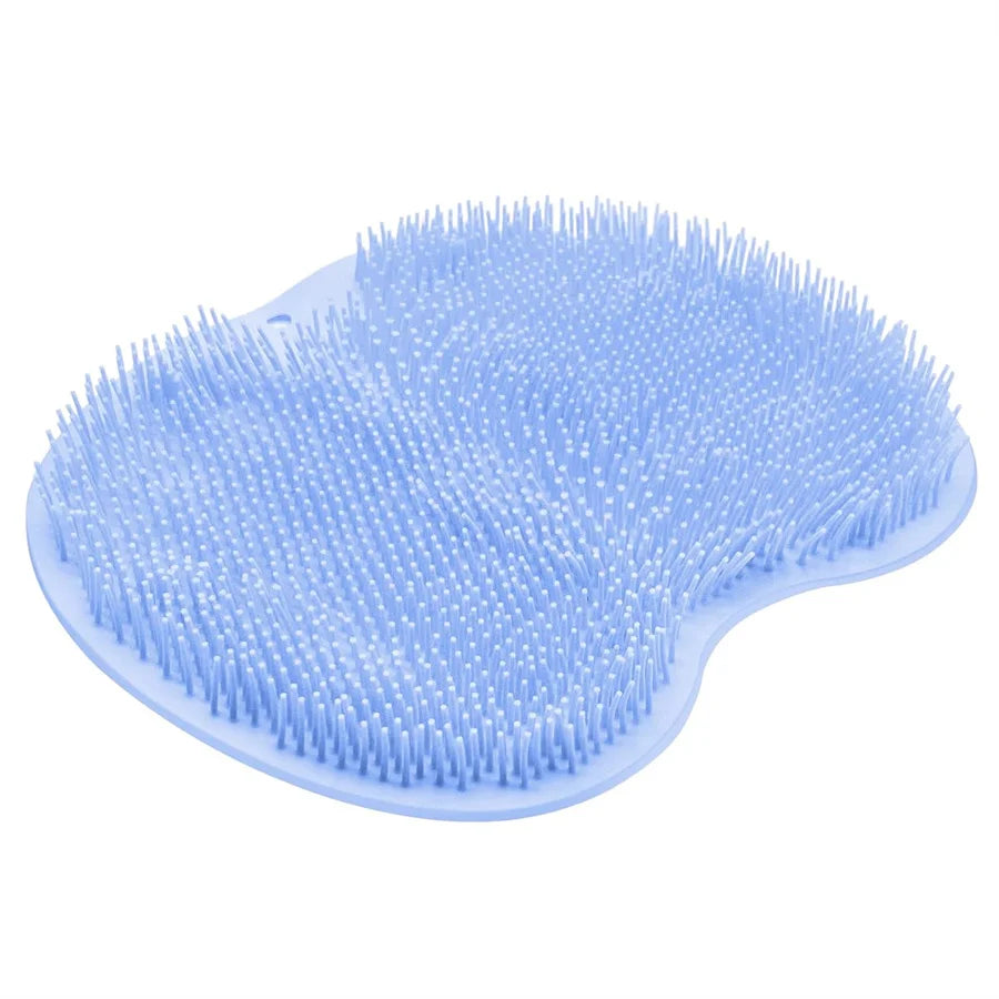 Shower Foot Scrubber Mat Back Washer Exfoliating Bath Wash Pad Wall Mounted Slip Suction Cups for Use in Cleaner Men and Wome