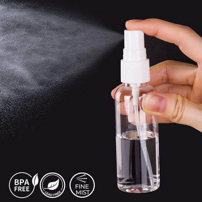 100/60/30/10ml Empty Refillable Bottles Mini Clear Spray Bottles Plastic Perfume Atomizer Portable Transparent Dispenser Trav