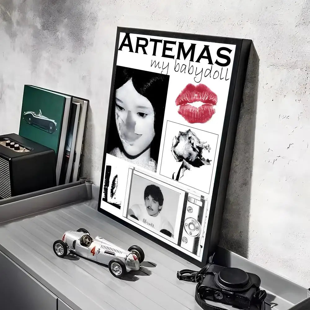 Singer A-Artemas Album Cover Poster Decorative Wall Art Stickers Mural Photo Print for Home Living Room Hallway Decor