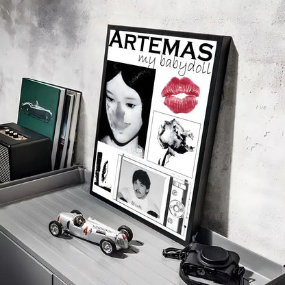 Singer A-Artemas Album Cover Poster Decorative Wall Art Stickers Mural Photo Print for Home Living Room Hallway Decor