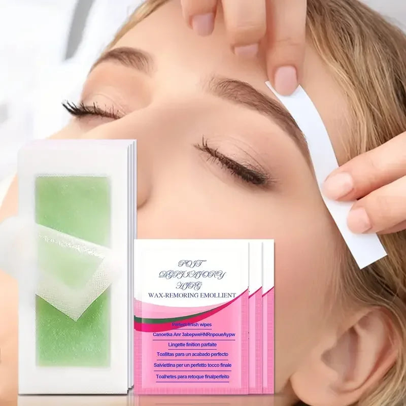 10/20/30/50 Pcs Depilatory Wax Strips For Hair Removal Wax Paper Cold Wax Strips Paper For Face Neck Arm Leg Body Beauty Tool