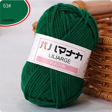 DIY Baby Milk Sweet Soft Cotton Knitting Wool Yarn Thick Fiber Velvet Yarn Hand Knitting Wool Crochet Yarn for DIY Sweater - 
