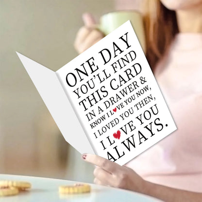 Heartfelt Love Anniversary Card, I Love You Always Greeting Card for Him Her Mom Wife Lover, Perfect for Valentine's Day,Wedd