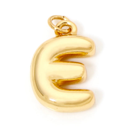 1Pcs English Letter Brass Charms 18K Real Gold Plated Capital Alphabet Initial A-Z Pendant Personalized Jewelry Making Findin