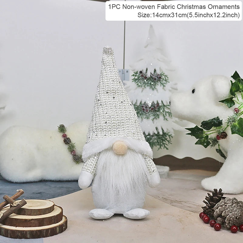 Santa Claus Doll Chirstmas Decorations Home 2025 Decor Table Elk Doll Christmas Ornaments Xmas Navidad Gifts Happy New Year 2