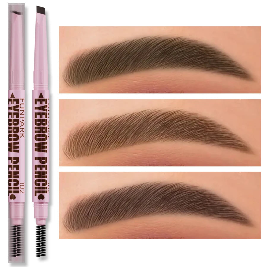 2 in1 Eyebrow pencil professional Cosmetics makeup for women 5 Colors Waterproof Eyebrow Tattoo brush Long Lasting eyebrow pe