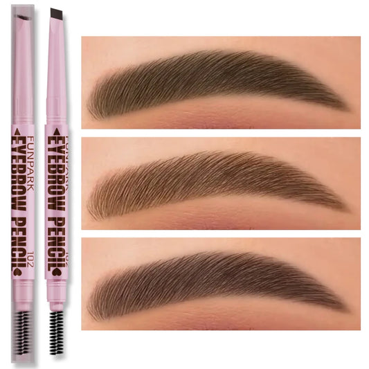 2 in1 Eyebrow pencil professional Cosmetics makeup for women 5 Colors Waterproof Eyebrow Tattoo brush Long Lasting eyebrow pe