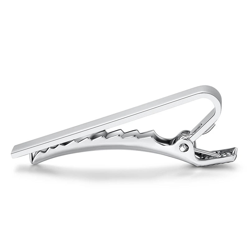 Tie Clip Necktie Accessories Fashion Style Ties for Men Metal Tone Simple Bar Clasp Practical Clasp Tie Pin for Mens Collar C