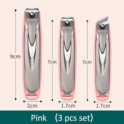 Colorful Nail Clippers Anti-Splash Nail Cutter Detachable Design Fingernail Clippers Stainless Steel Manicure Nail Tool - Pin