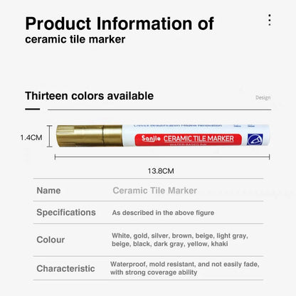 1/3 Pcs Waterproof White Marker Pen Wall Seam Repair Tiles Grout Markers Pens Floor Bathroom Decontamination Paint Brush Tool