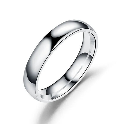 Simple 6mm Titanium Ring Women Men Prevent Allergy High Polished Wedding Rings Stainless Steel Couple Finger Jewelry Gifts - 