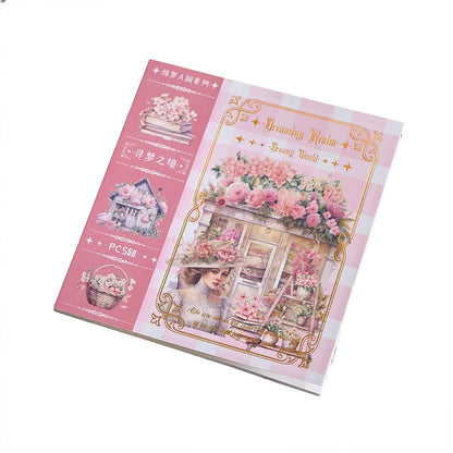 Garden Journal Stickers, 50 Sheets Junk Journaling Sticker Book, Scrapbook Supplies, Watercolor Scrapbooking For Adults
