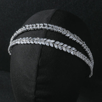Luxury Bridal Tiara Wedding Headband Cubic Zirconia Bride Headband Tiaras And Crowns For Women Party Prom Hair Jewelry Headdr