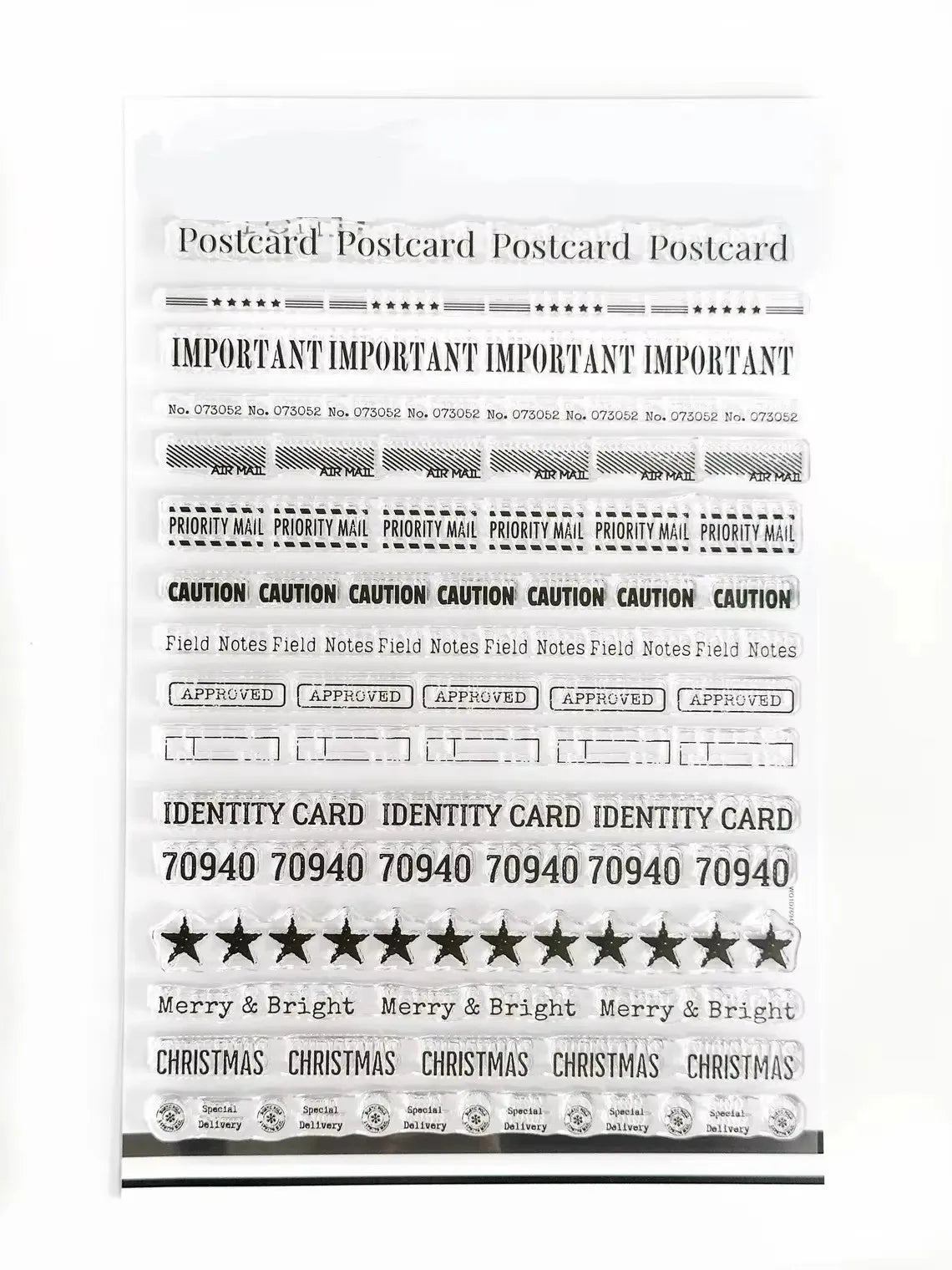 2026 New A6 Clear Stamps Identity Card Design DIY Scrapbook Journal Album Card Making Supplies - only stamp 5