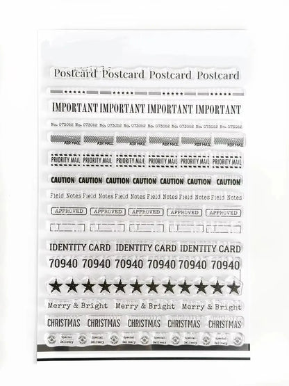 2026 New A6 Clear Stamps Identity Card Design DIY Scrapbook Journal Album Card Making Supplies - only stamp 5