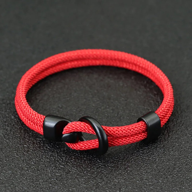 Fashion Rope Bracelet Men Double Layer Outdoor Camping Braclet Homme Accessories Survival Paracord Braslet Gift For Him