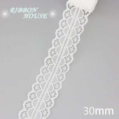 (5 yards/roll) white Lace fabric Webbing Decoration Lovely gift packing polyester Material - 4