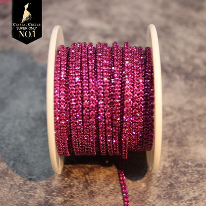 Rhinestones Chain Roll Tassel 1/10Yard Crystal Ribbon Strass Banding Sew On Gold Rhinestone Trim Strip Cup Chains For Needlew
