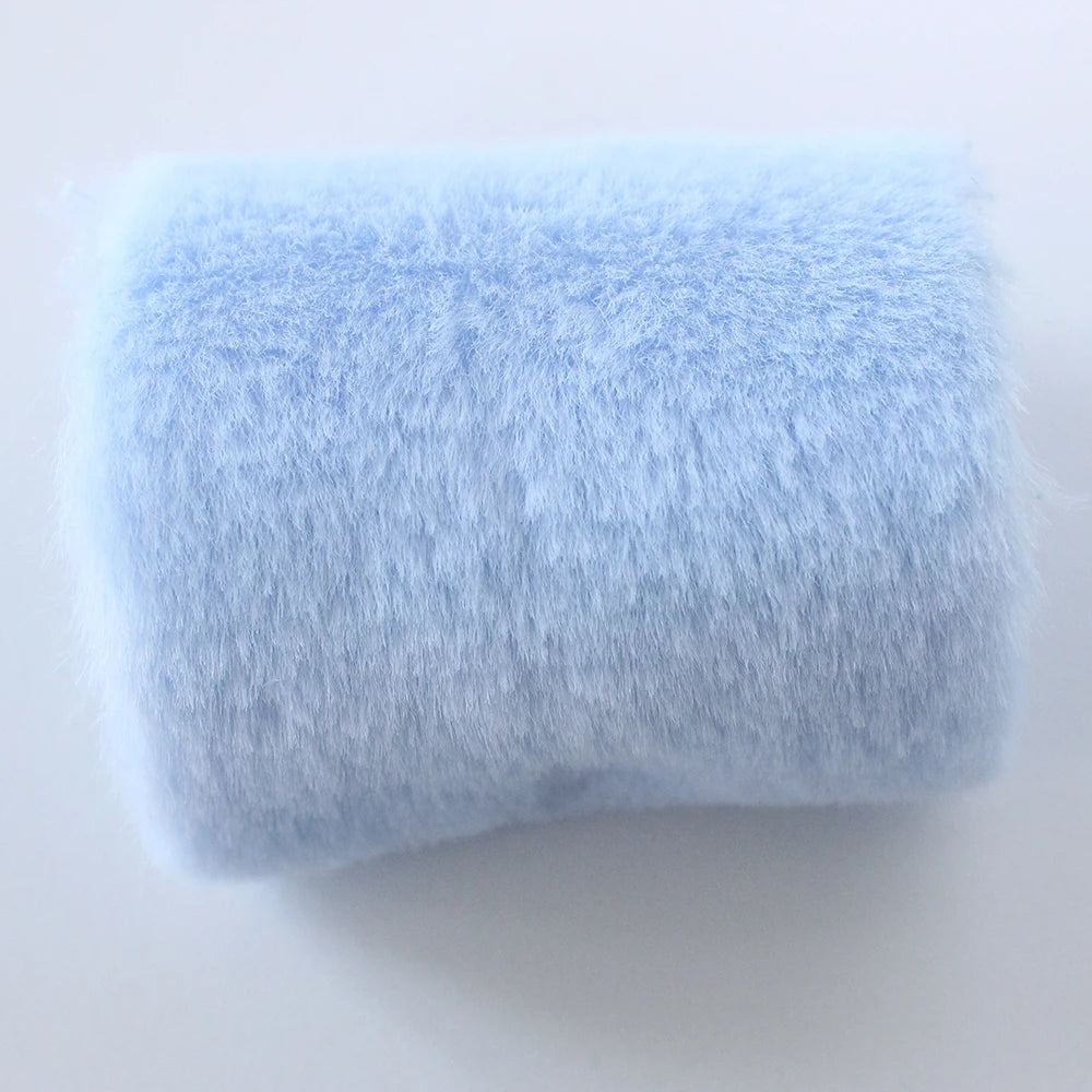 DIY 5MM Plush Fabric Encryption Thickening fabric solid Solf Atrtificial Fur Patchwork bags Doll clothing Decoration material