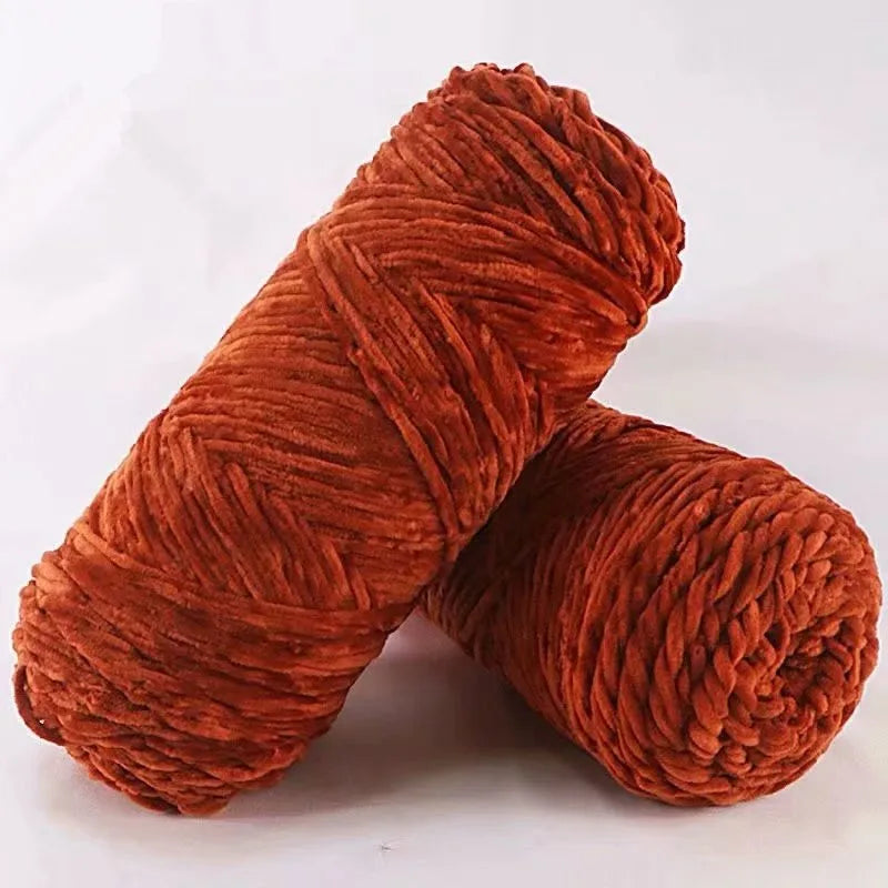 DIY 100% Polyester Velvet Yarn Amigurumi Accessories Dolphin Baby Plush Yarn Soft Chenille Yarn for Knitting 1 Skein 100g 130