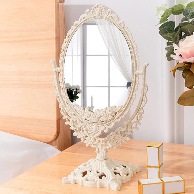 Nordic Makeup Mirror Ins Vintage Decorative Mirror Plastic Cosmetic Mirror Room Home Decor Espejos Decorativos Beauty Tools