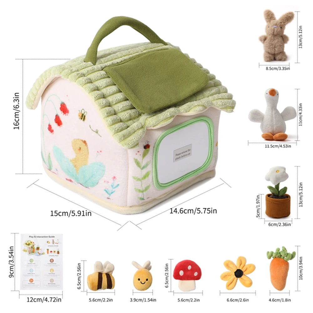 Montessori Cloths Toys Magic Cotton Animal Tissue Box Kids Finger Exercise Cloth Busy Box Toys Baby Educational Activity Sens