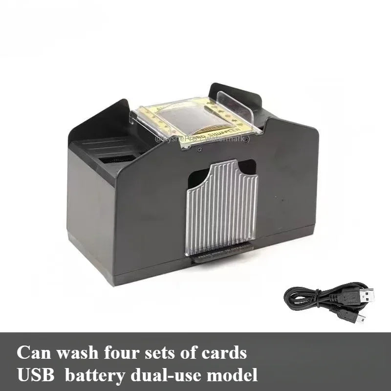 Automatic Card Shuffler USB Battery Operated Card Shuffler for Standard-Size Playing Cards Poker Blackjack Canasta Card Games
