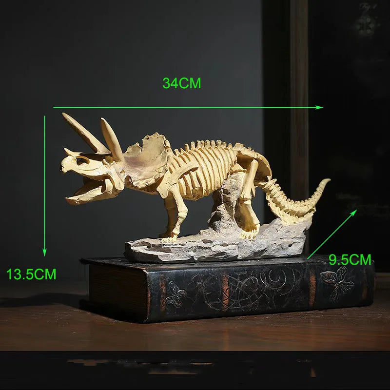 Simulated Dinosaur Fossil Model Resin Accessories Art Home Living Room Statue Decoration Items Study Office Sculpture Ornamen