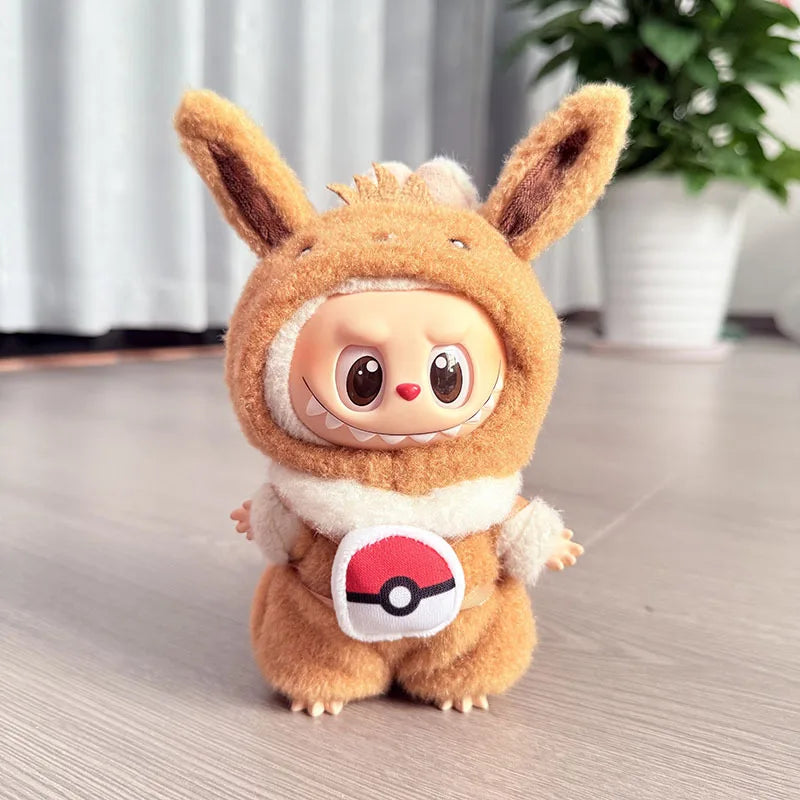4 Styles for Labubu Clothes Pokemon Pikachu Set Role-playing Costume, Animated Characters, Labubu Accessories (No Dolls) - No