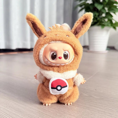 4 Styles for Labubu Clothes Pokemon Pikachu Set Role-playing Costume, Animated Characters, Labubu Accessories (No Dolls) - No