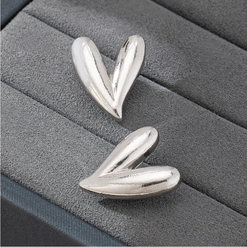 3 Pairs Elegant Design Metallic Enamel Leopard Love Heart Earring Sets Suitable for Party Valentine's Day Give To A Friend Gi