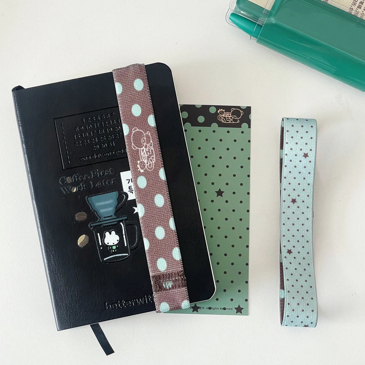 Elastic Strap for A7 M5 Planner Notebook Cute Star Decoration INS Style Storage Accessory Kawaii Straps for Scrapbooking