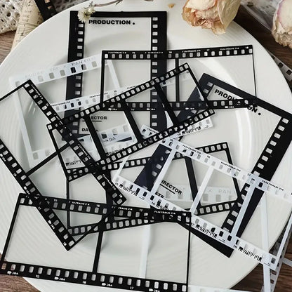 15 Sheets Of Transparent Retro Adhesive Collage Hand Account Decoration Material Sticker Pack, Album Scrapbooking Decor Suppl