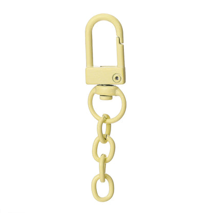 10pcs/lot Keyring Lobster Clasp Spring Buckle With Chains Colored Keychains For DIY Jewelry Making Key Ring Hooks Bags Buckle