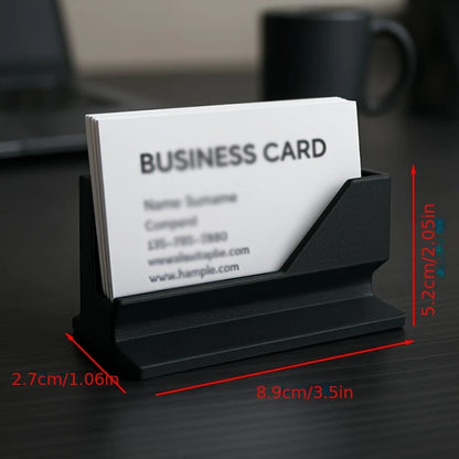 1pc Minimalist Business Card Holder, Plastic Desktop Organizer for Storing and Displaying Your Cards - Suitable for Any Size